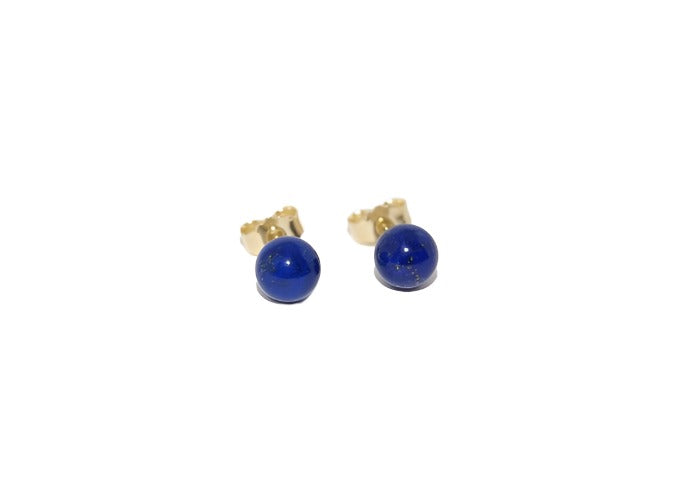 Ohrstecker aus 585 Gelbgold mit Lapis Lazuli